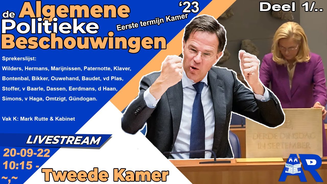 [LIVE] Algemene Politieke Beschouwingen 2023 - APB23 Tweede Kamer • Arnews