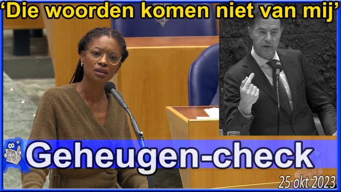 Sylvana Simons Doet Een Beroep Op Het Geheugen Van Mark Rutte - Tweede ...